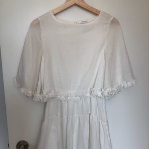Princess Polly White ruffle dress